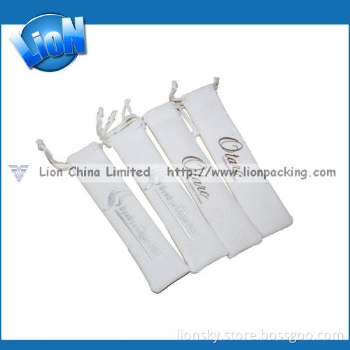 Silver Logo Printing Pencil/Fountain Pen Velvet Pouch with Silve Logo (E-146)